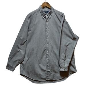 MENS RALPH LAUREN POLO BUTTON DOWN LIGHT BLUE LONG SLEEVE ICONIC OXFORD SHIRT